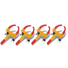 ZONETECH Wheel Lock Security Tire Clamp - Premium Quality Heavy Duty Anti- Theft Protective Vehicle Wheel Clamp (4 Pack)