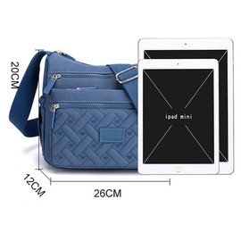 GFM® Womens Nylon Waterproof Cross Body Shoulder Bag - S1-Light Pink - (EXC)(88)(NCB-6316-HLGLB)