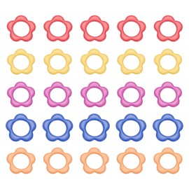 PATIKIL Crochet Stitch Markers, 50Pcs Knitting Markers Needle Pin Flower Locking Stitch Marker for Sewing Crocheting DIY Craft, Multicolored