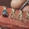 PEORA Solid 14K Rose Gold Created Pink Opal with Genuine