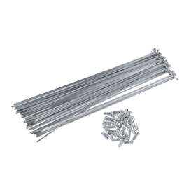 Motoforti Universal Bike Wheel Spokes, 210mm, Metal, Silver Tone, 36 Pcs