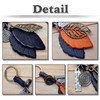 White Fang AZ145 Key Holder, Leather, Stylish, Retro Charm, Leaf,