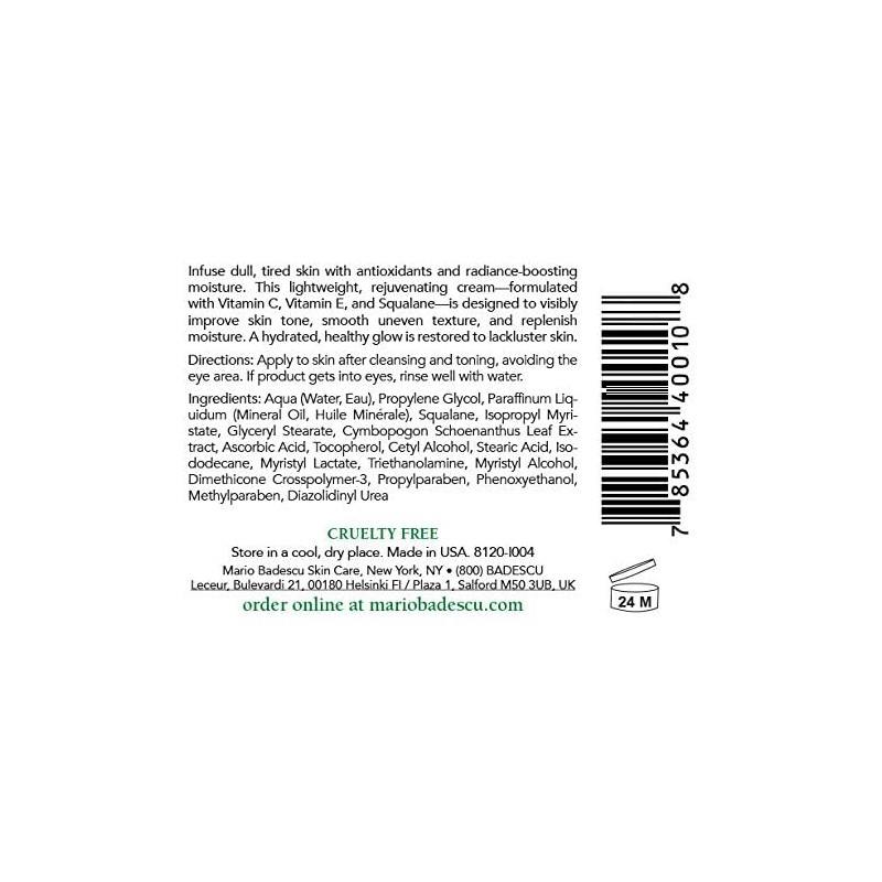 Mario Badescu Hydro Moisturizer Vitamina Pieles Mixtas Sensibles Crema Facial