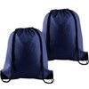 KUUQA 2 Pcs Navy Blue Drawstring Backpack Drawstring Bag Bulk