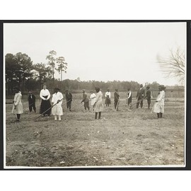 Photo: African American Children Working,Pitchforks,Hoes,Teachers Watch,Gardening,1910