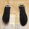 Black Clip in Hair Extensions Real Human Hair 18 Inches