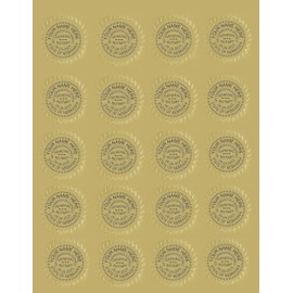 Nebraska Notary Gold Foil Stickers - Customize with Your Notary Information