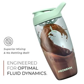 Promixx Pursuit Botella para batir protena, botellas deportivas de alta calidad, para mezclas de protenas y batidos de suplementos, taza batidora...  