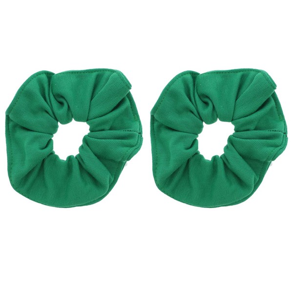 Large Solid Scrunchie - Set of 2 - Green