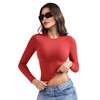 YEOREO Long Sleeve Shirts for Women y2k Tops Double Lined