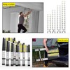 Telescoping Extension Ladder 12.5FT, Aluminum Telescopic Ladders with Carry Bag