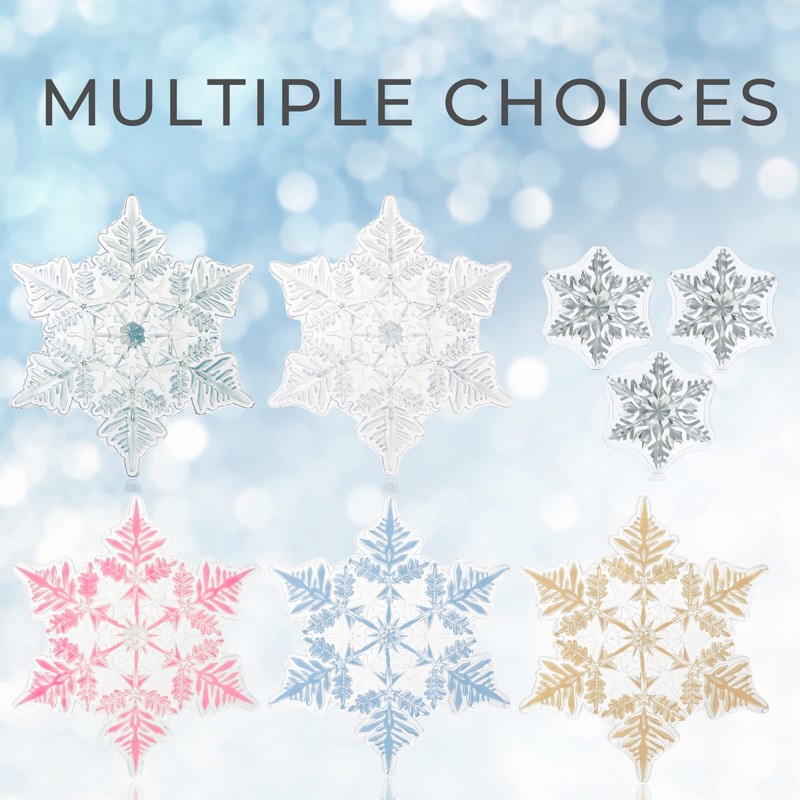 devembr Snowboard Stomp Pad, 3D Clear Snowflake Snowboard Stomp Pads,