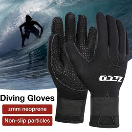 WYYHAA 3mm Neoprene Diving Gloves Non-Slip Warm with Adjustable Strap for Diving Surfing Kayaking S