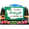Washington State Welcome Sign Wood Fridge Magnet 2