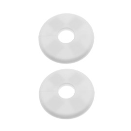 GWYAN 2 Pack Wall Split Flange ABS Round Escutcheon Plate for 0.86"/ 22mm Diameter Pipe Faucet Decoration Accessories (White)