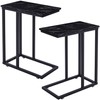 VECELO C Shaped End Side Table for Sofa Couch and