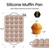 Vinino 2Pack Mini Silicone Muffin Pans for Baking with Metal