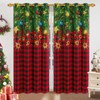 FRAMICS Christmas Curtains 84 Inch Length 2 Panels Set, Red