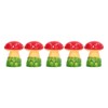 30pcs Dollhouse Mushroom Figurine Cute DIY Resin Micro Landscape Garden