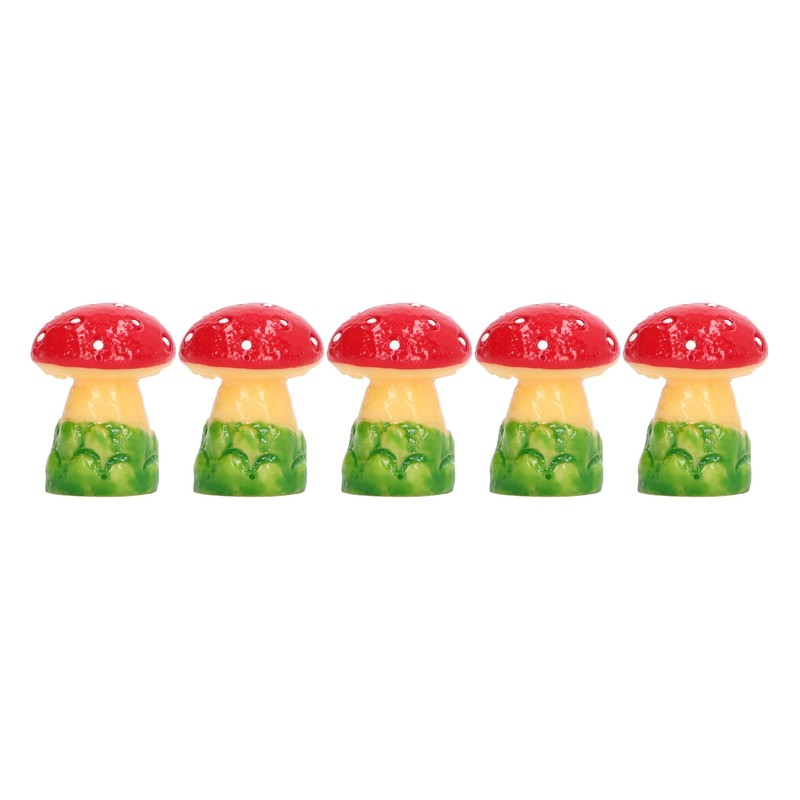 30pcs Dollhouse Mushroom Figurine Cute DIY Resin Micro Landscape Garden