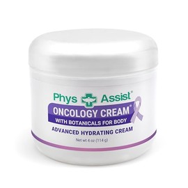 PhysAssist - Crema corporal oncológica con botánicos, 4 onzas. Calmante e hidratante para la piel estresada. Hecho con aceites de lavanda, caléndula y menta. No irritante, clínicamente probado.