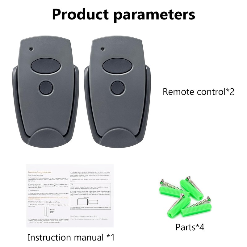 MeYuxg Garage Door Opener, Gate Remote Control, Pack of 2,