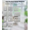 OKAWYC Single Decorator Light Switch Cover Aria Metal Wall Plate,