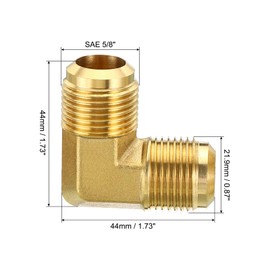 PATIKIL 5/8 Inch x 5/8 Inch Brass Pipe Fitting 2 Pack Torch 90 Degree Angle Pipe Fitting Pipe Adapter Connection with Nut for Air Conditioner Cooling Plumbing