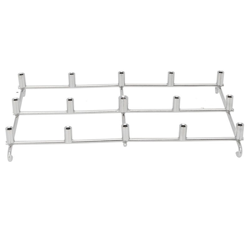 Fryer Skewer Stand Uniform Cooking Rust Resistance Stainless Steel Vertical