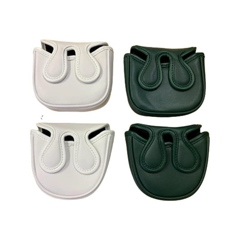 Golf Headcover Putter Cover Mallet Magnetic Closure Center Shaft Clover