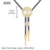 HUABOLA CALYN Western Bolo Tie for Men Gold Initial Letter