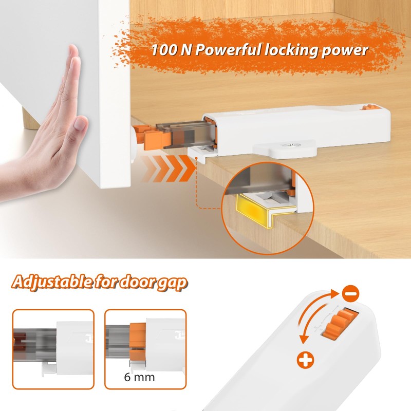 Jiayi Push to Open Door Catches Heavy Duty 2 Pack