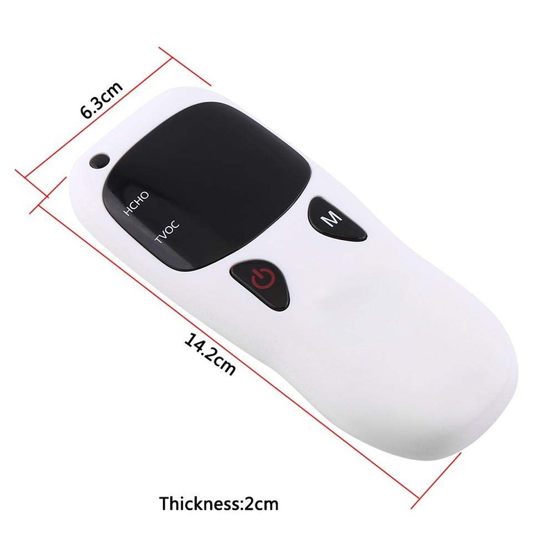 ASHATA Meter, Digital Formaldehyde Detector, Air Quality Meter, LED Screen,