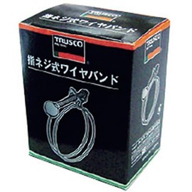 TRUSCO TWBN-18 Finger Screw Type Wire Band, Tightening Diameter 0.6 - 0.7 inches (15 - 18 mm) (Pack of 10)