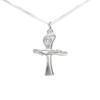 Scroll Cross Silver Necklace - with Story Card - Handcrafted