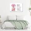 arteWOODS Fashioner Perfume Canvas Wall Art Gold Bottle Pink Flower