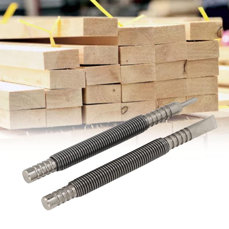 2 Pcs Hammerless Nail Set,Dual Head Center Punch Hammerless Cold