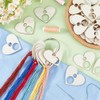 GORGECRAFT 100PCS Wood Thread Embroidery Floss Organizer Heart Cross Stitch