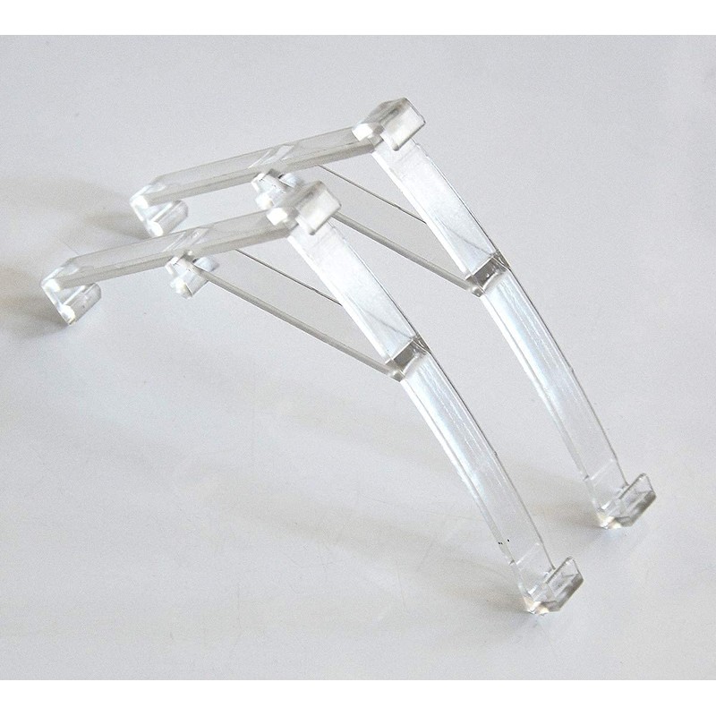 4pcs Valance Clips 3.5" Plastic Clear Color Curved Panel Valance