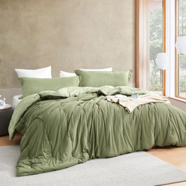 Byourbed Yoga Pants® - Coma Inducer® Oversized King Cooling Comforter Set - Military Green