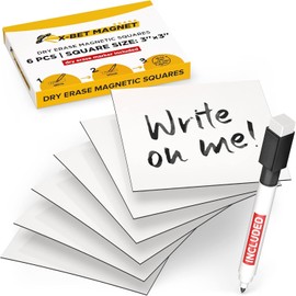 Dry Erase Magnetic Labels - Reusable Sticky Notes - Notepads for Refrigerator - Dry Erase Magnet Sheets - Blank Magnet Stickers to Write On - Magnets for Whiteboard Classroom Fridge