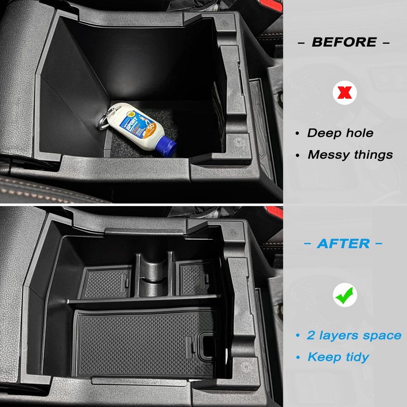 JKCOVER Center Console Organizer Tray Compatible with 2025 Subaru Forester