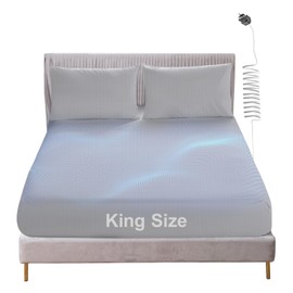Grounding Fitted Sheets Grounding Bed Sheet 200 x 200 cm Grounding Sheet with EU Grounding Cable Fitted Sheet Cotton Made of 95% Organic Cotton with 5% Silver Chamfer Ground Sheet for Better Sleep