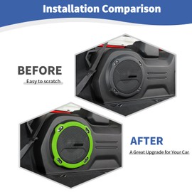 RT-TCZ for Rubicon Trunk Speaker Cover Trim Ring Green for Jeep Wrangler JL Rubicon 2018-2024 Green Interior Accessories 1pcs