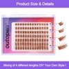 Brown Lashes Extension Kit, Natural Brown False Eyelash Clusters With