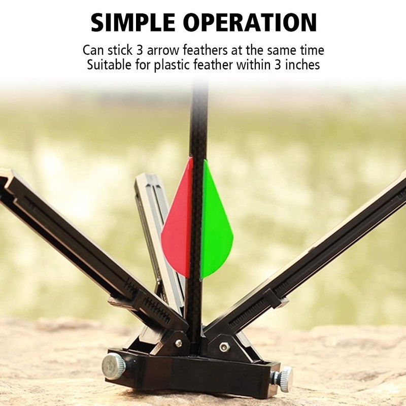 DONGKER Arrow Fletching Jig, Adjustable ABS Fletching Device, DIY Archery