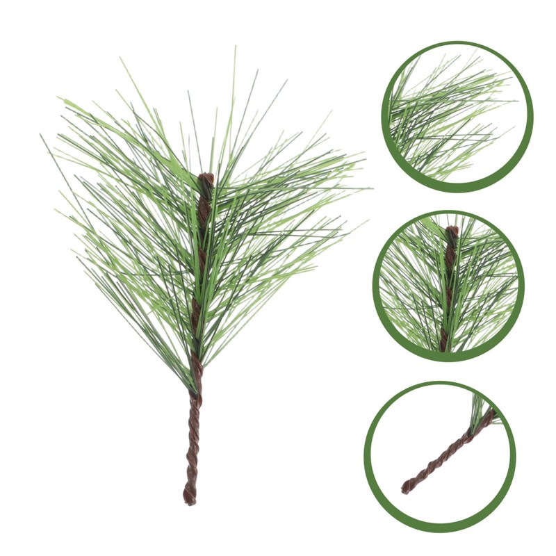 ULTECHNOVO 60pcs Faux Pine Branches Realistic Pine Needles for Christmas