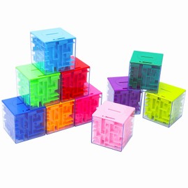 10PACK Money Maze Puzzle Box With 10 Colors-Unique Money Gift Holder Box -Fun Maze Puzzle Games for Kids and Adult Birthday