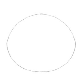 PATIKIL Silver-tone Beaded Chain Necklace, Titanium Steel 2mm Bead Ball Chain Necklace Y2K Punk Necklace for Women and Men Jewelry Gift, 25.59 Inch Length