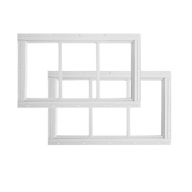 WRISIN 16" x 16" Square Shed Window 2 Pack with Tempered Glass
